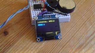 Homebrew Morse Code Decoder for the Attiny85 Arduino and OLED [upl. by Airehc]