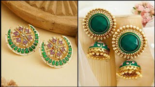 Stunningly Beautiful Luxury VictorianAntique Gold Drop Earrings With Emerald [upl. by Eiramanad]