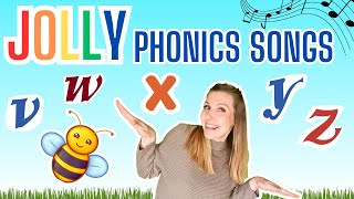 Jolly Phonics  Set 6  Animated Songs with WORDS and ACTIONS  letters v w x y z [upl. by Aina]