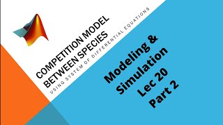 MampS L20ii  Competition model between two species  Modeling with System of DEqs Matlab with Nashi [upl. by Rolo]