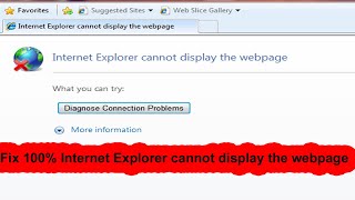 Internet Explorer cannot display the webpage diagnose connection problems windows 7 In Urdu Hindi [upl. by Reid]