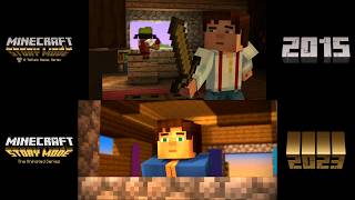 Minecraft Story Mode 20152023 SplitScreen Comparison [upl. by Nitnelav241]