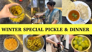 सर्दी का सेहत भरा Delicious Achar amp Winter Dinner  Amla Pickle Pepper Rasam Recipe  Cooking Vlog [upl. by Neisa]