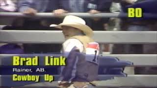 Cowboy Up bucks Brad Link  95 Calgary Bullbustin [upl. by Kataway]