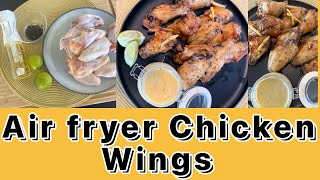 Air Fryer Chicken Wings Lemon pepper wings  Air fryer recipe [upl. by Falconer]