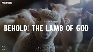 October 27 2024  Dr Mark John Bennett  Behold The Lamb Of God 3Knowing Jesus  John 11951 [upl. by Almeida]