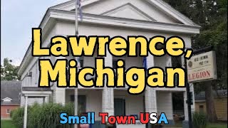 Exploring Small Town Village Lawrence MI Historic Buildings Town Hall Water Tower amp Fire Siren [upl. by Terej399]