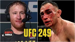 Justin Gaethje recaps win vs Tony Ferguson  UFC 249 Post Show  ESPN MMA [upl. by Drofnats]