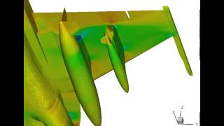 FSIPRO3D Transonic Flutter Complete Aircraft with Surface Motion amp External Stores 02 [upl. by Eipper]