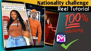 Nationality challenge reel tutorial  how i would look in different nationalities trend tutorial [upl. by Fotina]