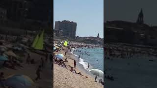 Exploring Palamós Beach Spain Sandy Beach Big Boat amp Stunning Sea  Espanya Palamós Plajı Keşfi [upl. by Snebur]