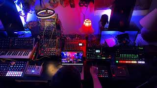 House jam in studio using  Syntakt OT DFAM Tr8s Kaosspad [upl. by Jamison737]