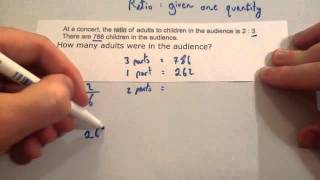 Ratio When Given One Quantity  Corbettmaths [upl. by Matthias]