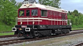 Lokomotive der CSDBaureihe T 4350 in ThalheimErzgeb [upl. by Van701]