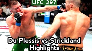 Du Plessis vs Strickland full highlights  Sean Strickland vs Du Plessis fight 21jan ufc 297 [upl. by Ordnael]