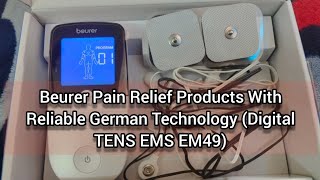 Beurer Pain Relief Digital TENS EMS EM49 Unboxing  Dual Channel Pulse Massager  physiotherapy [upl. by Eesdnyl]