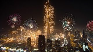 Dubai New Years Fireworks 2017 4K [upl. by Zalea889]