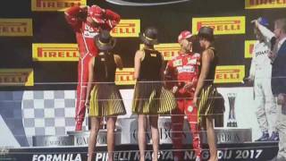 Hungary F1 GP 2017  podium [upl. by Otreblaug]