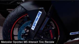 Metzeler Sportec M5 Interact Tire Review  MotoUSA [upl. by Iddet]