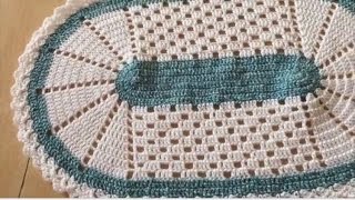 Tuto tapis napperon au crochet spécial gaucher [upl. by Nahem]