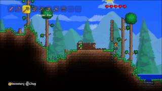 Terraria Xbox 360  Part 1 Guide To Surviving Your First Night Survivior Tutorial [upl. by Schwenk]