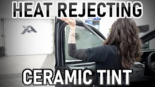 Heat rejecting ceramic window tint at Xclusive Autoworks [upl. by Jennilee]