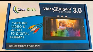 Look  UnBoXing ClearClick Video Audio Recorder to Digital Converter 30 3rd Gen VCR VHS Hi8 Tapes [upl. by Pentha]