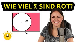 Wie viel PROZENT des Rechtecks sind rot markiert 🤔 [upl. by Lamek]