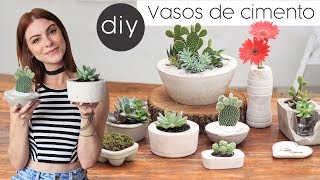 DIY como fazer vasos de cimento para decorar  Super Fácil amp barato [upl. by Namialus]