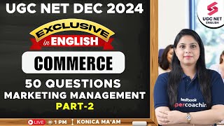 UGC NET Commerce  50 Questions of Marketing Management  UGC NET Commerce Questions 2  Konica Mam [upl. by Middendorf]