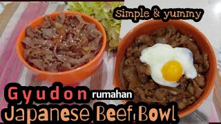 Homemade Gyudon Beef Bowl Recipe [upl. by Kristianson]