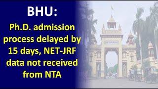 BHU PhD form delayed due to NTA data nta csir net2024 [upl. by Patricia]