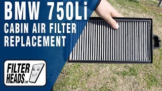 How to Replace Cabin Air Filter 2008 BMW 750Li [upl. by Nellda229]