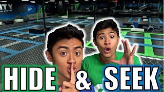 HIDE AND SEEK IN WORLDS LARGEST TRAMPOLINE PARK [upl. by Ivel202]