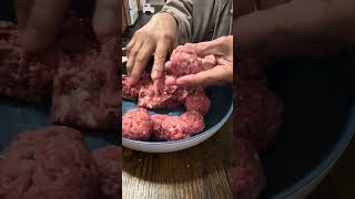 Sensational ASMR Creating Meatballs for Spaghetti ASMR meatball shorts [upl. by Trevah904]