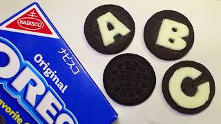 OREO Cookie Art！How to Draw Alphabet ABC  Art Challenge [upl. by Aletta7]