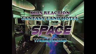 SPACE THEMED ROOM KIDS REACTION FANTASY LAND HOTEL WEST EDMONTON MALL [upl. by Ailegnave]