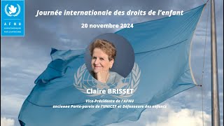 AFNU TV  Journée internationale des droits de lenfant  Mme Claire Brisset [upl. by Jarrett]