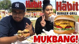 ⚠️🍔The Habit Burger MUKBANG  DOUBLE CHEESEBURGER  FRENCH FRIES  ONION RINGS  CHARBROILED BURGER [upl. by Ranite]