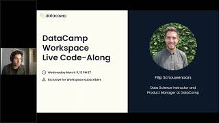 DataCamp Workspace Live CodeAlong [upl. by Ardnuat]