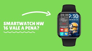 Smartwatch HW16 é bom Vale a pena Quais as funções AnáliseReview Completa [upl. by Rollin]