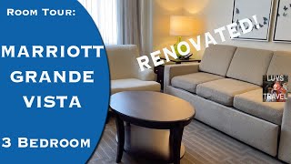 MARRIOTT GRANDE VISTA 3 Bedroom Villa RENOVATED Room Tour Orlando  Close to all Theme Parks [upl. by Eli]