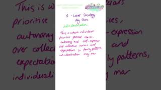 What Is Individualisation  ALevel Sociology Revision [upl. by Fredericka]