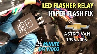 Astro Van Turn Signal LED Flasher Relay to Fix Hyper Flash  12 Minute DIY Video [upl. by Rolland]