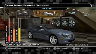 Midnight Club 3 Mercedes Benz SL500 Customization [upl. by Hasseman505]