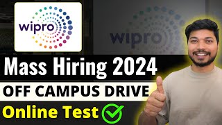 Wipro Off Campus Hiring 2024 Fresher  Wipro hiring  Apply online  Job4freshers [upl. by Kessel]