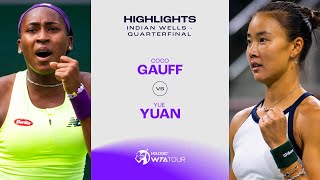 Coco Gauff vs Yue Yuan  2024 Indian Wells Quarterfinal  WTA Match Highlights [upl. by Surtemed]