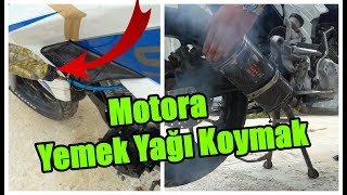 MOTOSİKLETE YEMEK YAĞI KOYARSAK NE OLUR  MotosikletDeneyi [upl. by Hen423]