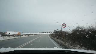 Driving from Nyråd to Vordingborg in Denmark First Snow 22112024 [upl. by Adeline]