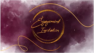 Engagement Invitation Video  Burgundy Golden Watercolor Theme  RaviYamani  Kalaavathi Bgm [upl. by Aracahs681]